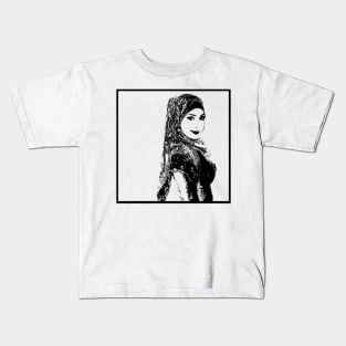 Woman Portrait 43 Fatima Al Fihri Kids T-Shirt